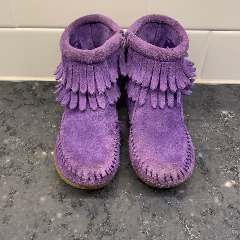 Minnetonka Toddler Moccasins Purple